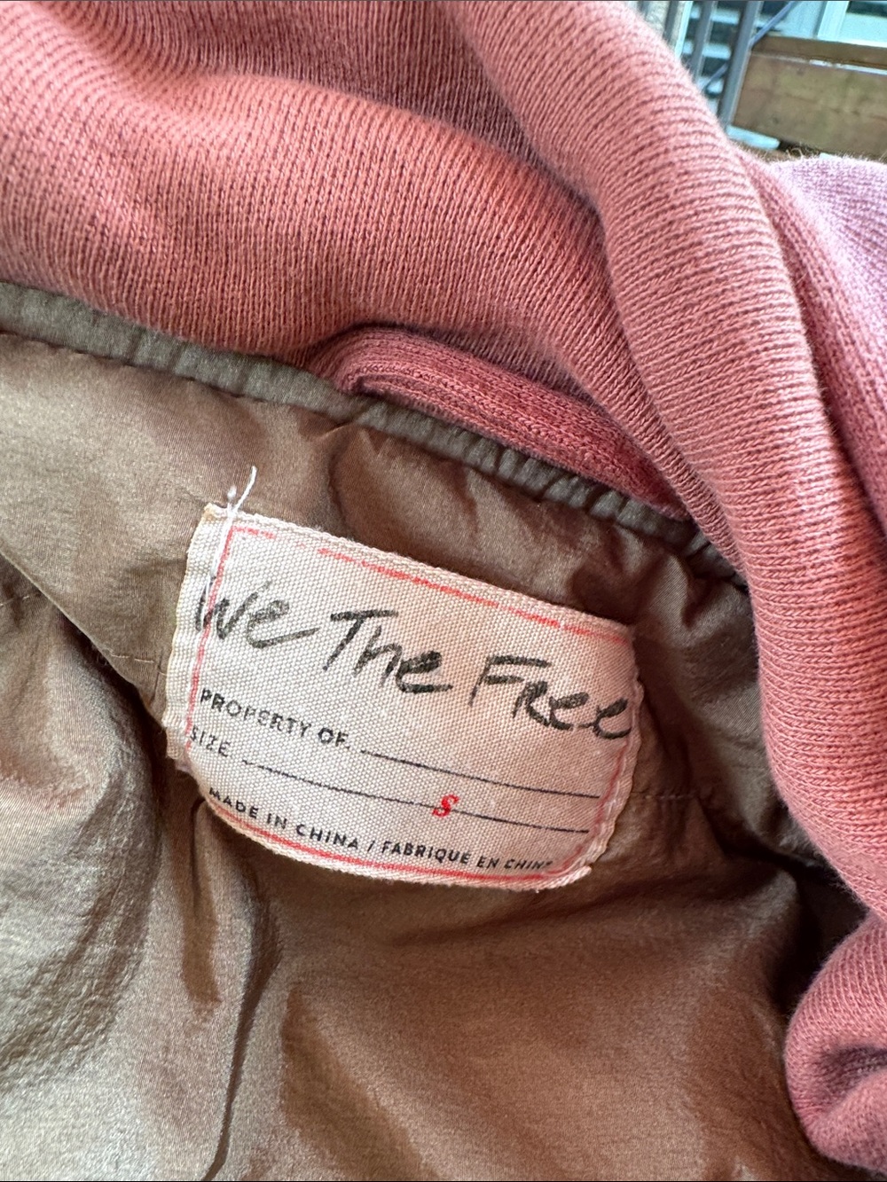 Free People All Star Stadium Jacket (Cherry Cola Combo) - Small oversized - Picture 10 of 11
